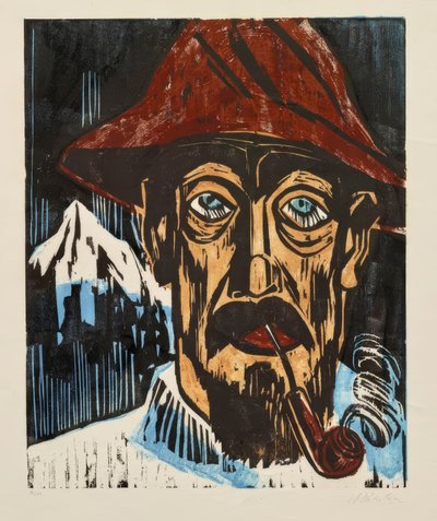 Férfi pipával  alkotó: Max Pechstein