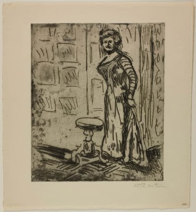 Frau in einer Tür von Max Pechstein