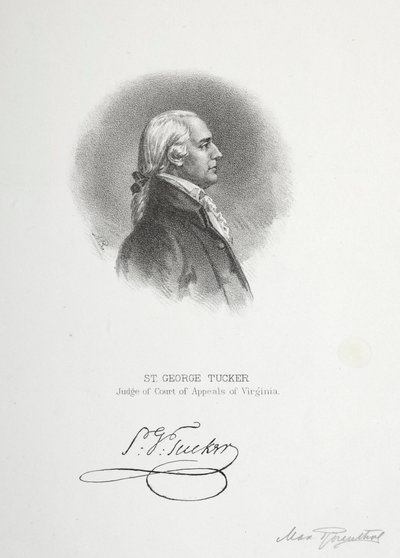 St. George Tucker, Virginia Fellebbviteli Bíróságának bírája. alkotó: Max Rosenthal