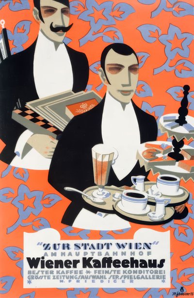 Kávéház, Zur Stadt Wien alkotó: Max Schwarzer