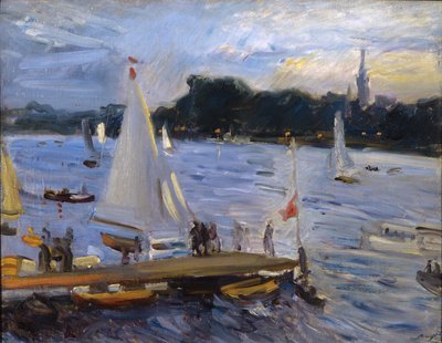 Alster-tájkép alkotó: Max Slevogt