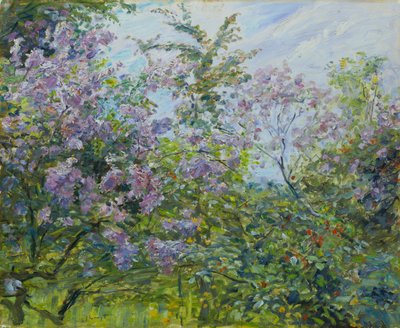 Virágzó lila, 1921 körül (olaj, fa) alkotó: Max Slevogt