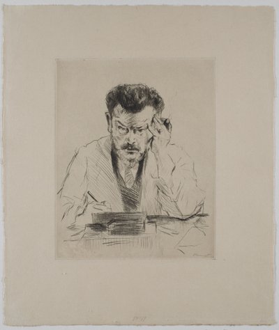 Önarckép szivarral, rézkarc alkotó: Max Slevogt