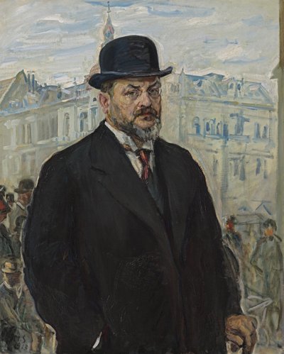Önarckép fekete kalappal alkotó: Max Slevogt