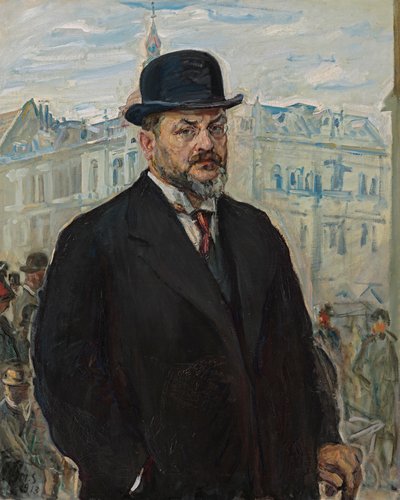 Önarckép fekete kalappal alkotó: Max Slevogt