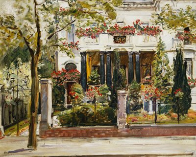 A berlini Steinbart-villa előkertje; Steinbart berlini villájának előkertje, 1911 alkotó: Max Slevogt