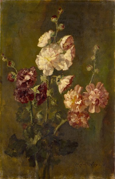 Hollyhocks alkotó: Max Weyl