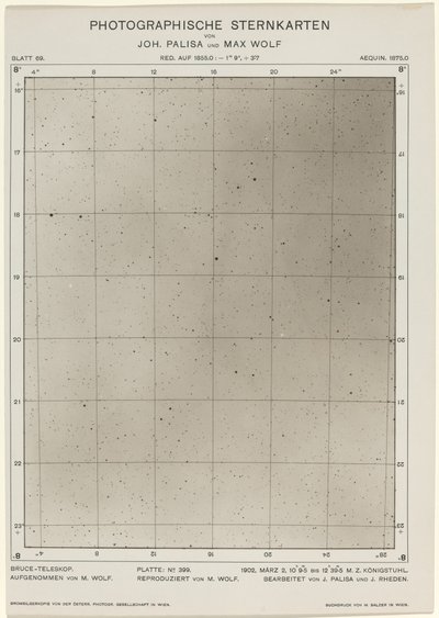 Photographische Sternkarte 1906. március 2., 2253. Alkotók: Max Wolf, Johann Palisa. alkotó: Max Wolf, Johann Palisa