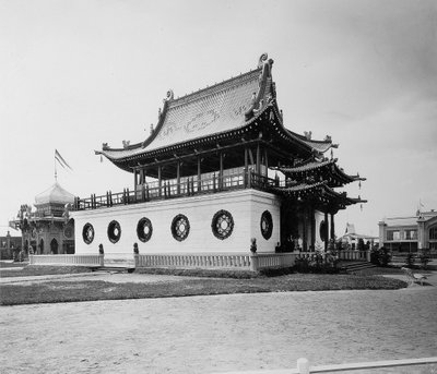 Kínai pavilon, az összoroszországi kiállítás, Nyizsnyij Novgorod, Oroszország, 1896. alkotó: Maxim Dmitriev