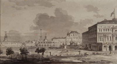 Moszkvai Kreml a Grand Kreml Palota építése előtt, 1817 alkotó: Maxim Nikiphorovich Vorobyev