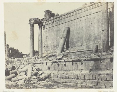 Baalbeck (Heliopolis), Jupiter templom, keleti homlokzat; Szíria alkotó: Maxime Du Camp