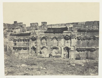Baalbeck, a Nap és Jupiter templomának belső része; Szíria alkotó: Maxime Du Camp