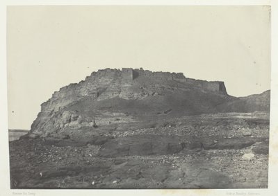 Ibrahim ókori premisz erődje, kilátás délről, Núbia, 184951, nyomtatva 1852. alkotó: Maxime Du Camp