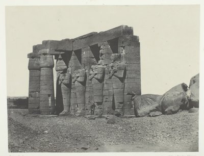 Gournah, Osymandias Ramesseum Occidental sírjának perisztiája, Théba, 184951. alkotó: Maxime Du Camp