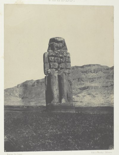 Korna, Memnon szobra; Théba alkotó: Maxime Du Camp