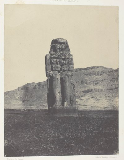 Korna, Memnon szobra; Théba alkotó: Maxime Du Camp