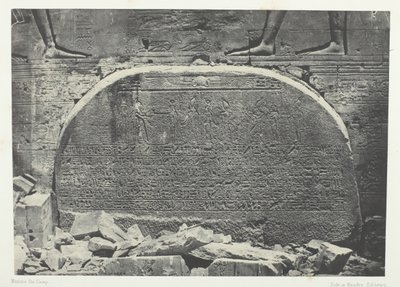 Ízisz nagy temploma Philoe-ban, Proscynema Adoration Act, Núbia, 184951, nyomtatva 1852-ben. alkotó: Maxime Du Camp