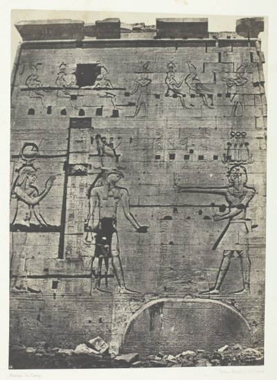 Ízisz nagy temploma Philoe-ban, Második Pilon, Núbia, 184951, nyomtatva 1852. alkotó: Maxime Du Camp