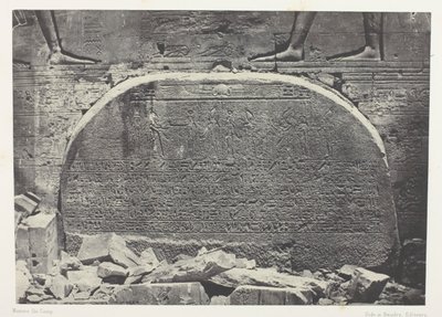 Isis nagy temploma Philoe-ban, Proscynema (az imádás aktusa); Núbia, 75. tábla az "Egypte, Nubie, Palestine et Syrie" albumból (1852). alkotó: Maxime Du Camp