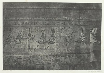 Dendera Teutyres nagy temploma, a hátsó homlokzat szobrai, Felső-Egyiptom, 184951. alkotó: Maxime Du Camp