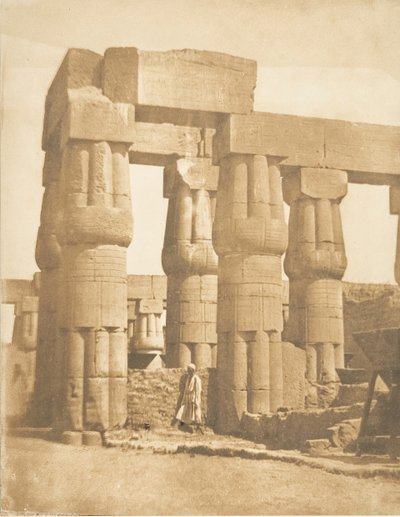 Oszlopcsoport a luxori palotából, Théba, 1849-50. alkotó: Maxime Du Camp