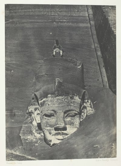 Ibsamboul, Western Colossus Of Spéos De Phrè, Núbia, 184951, nyomtatva 1852-ben. alkotó: Maxime Du Camp