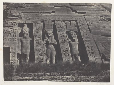 Ibszambul, Hathor szpeoszának északi része; Núbia, az „Egyiptom, Núbia, Palesztina és Szíria” (1852) című albumból, 108. tábla alkotó: Maxime Du Camp