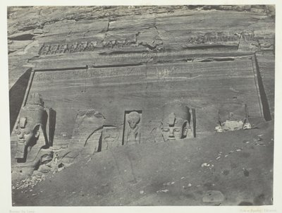 Ibsamboul, Phrè nagy spéosainak általános képe, Núbia, 184951, nyomtatva 1852-ben. alkotó: Maxime Du Camp