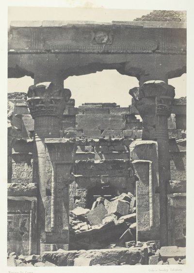 Kalabscheh, Porte du Pronaos, Nubie, 184951, nyomtatva 1852-ben. alkotó: Maxime Du Camp