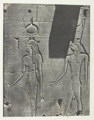Kalabscheh, Sculptures De La Façade Postérieure Du Temple; Nubie, 92. tábla az "Egypte, Nubie, Palestine et Syrie" című albumból (1852). alkotó: Maxime Du Camp