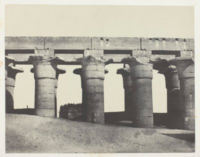 Luxor, a palota nagy oszlopcsarnoka; Théba alkotó: Maxime Du Camp