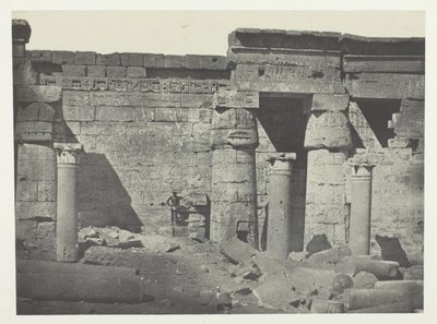 Medinet-Habou, a Ramszesz-Méiamoun-palota peristyle; Théba alkotó: Maxime Du Camp