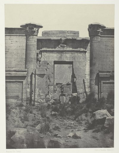 Medinet-Habou, Thutmoseum Propylaea; Théba alkotó: Maxime Du Camp