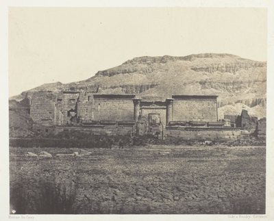 Medinet-Habou, Általános nézet a Rinesről, Théba alkotó: Maxime Du Camp