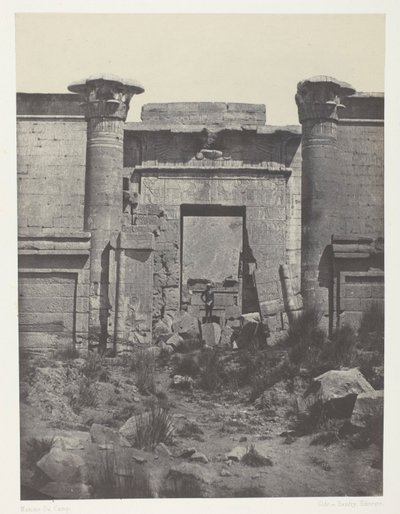 Medinet-Habou, Thutmoseum Propylaea; Théba alkotó: Maxime Du Camp