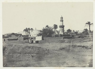 El-Arif mecset és Murad-Bey sírja, Felső-Egyiptom, 13. tábla az "Egypte, Nubie, Palestine et Syrie" című albumból (1852) alkotó: Maxime Du Camp