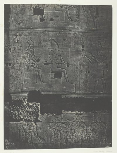 Nyugati Fal, Ízisz nagy temploma Philoe-ban, Núbia, 184951, nyomtatva 1852-ben. alkotó: Maxime Du Camp