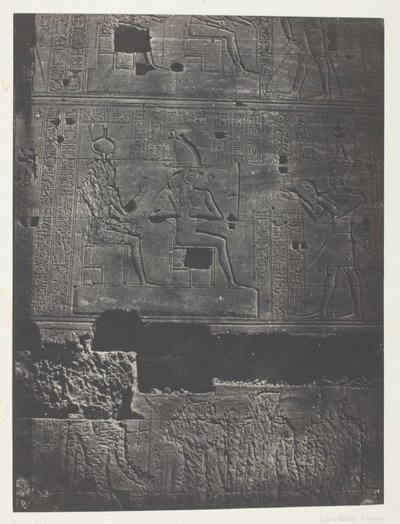 Nyugati fal, Isis nagy temploma Philoe-ban; Núbia, 78. tábla az "Egypte, Nubie, Palestine et Syrie" albumból (1852) alkotó: Maxime Du Camp