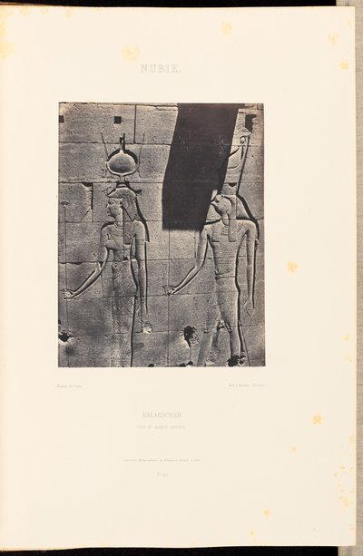 Núbia. Kalabscheh. Isis és Horus-Arsiési alkotó: Maxime Du Camp