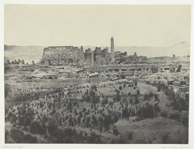 Karkak-palota, A romok általános képe, Keletre nézve, Théba, 184951, nyomtatva 1852. alkotó: Maxime Du Camp
