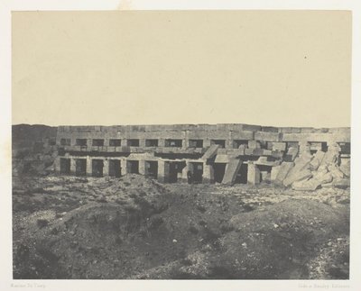 Karnak-palota, a palota magánlakásai, III. Tothmes sétány; Théba alkotó: Maxime Du Camp