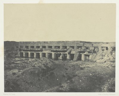 Karnak-palota, a palota magánlakásai, III. Tothmes sétány; Théba alkotó: Maxime Du Camp