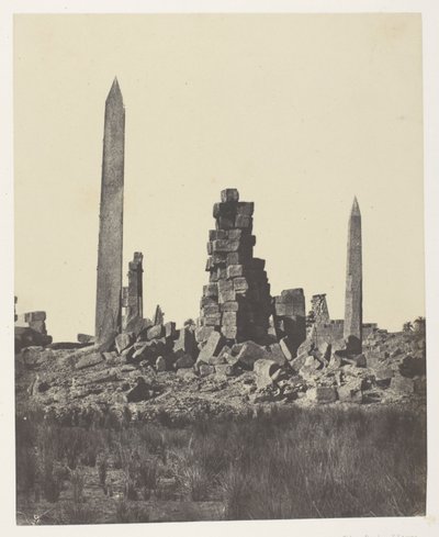 Karnak-palota, Az obeliszkek; Théba alkotó: Maxime Du Camp