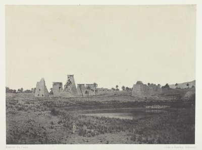 Karnak-palota, Dél-Propylaea; Théba alkotó: Maxime Du Camp