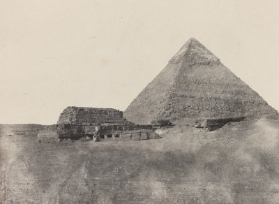 Chephren piramisa, Közép-Egyiptom, 10. tábla az "Egyiptom, Núbia, Palesztina és Szíria" című albumból (1852) alkotó: Maxime Du Camp