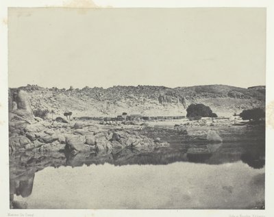 A Nílus északi partja, Abou-Koli faluja, nézet Philoétól északra, Núbia, 184951. alkotó: Maxime Du Camp