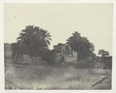 Egy római erődítmény romjai, Philoe; Núbia, 71. tábla az "Egypte, Nubie, Palestine et Syrie" albumból (1852) alkotó: Maxime Du Camp