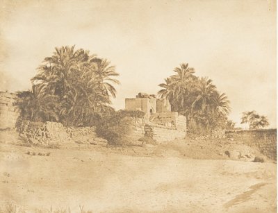 Egy római diadalív romjai Philae-ban, 1850. április. alkotó: Maxime Du Camp