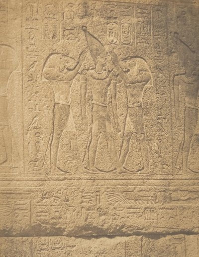 A karnaki Sacre de Philippe-Ar... palota gránitszentélyének külső szobrai, 1849-50. alkotó: Maxime Du Camp