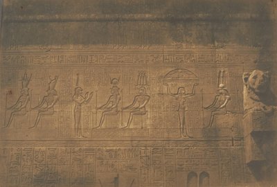 Faragványok a nagy Dendera Tentyris-templom hátsó homlokzatán, 1849-50. alkotó: Maxime Du Camp